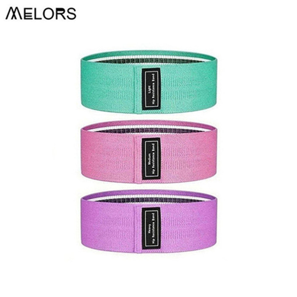 3 Jalur Tahan Fabrik untuk Gelang Senaman Kaki dan Gelung Bola Latihan Booty untuk Wanita Glute Bands Non Slip Squat Band