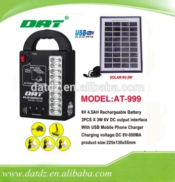 hot selling AT-999 solar home lighting kits ,with led bulbs,solar led lighting system