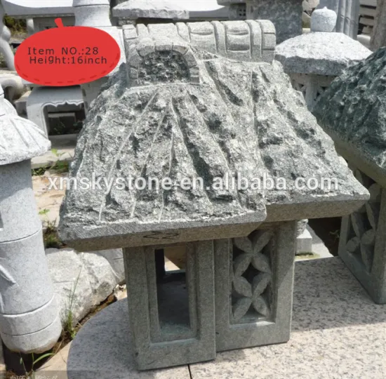 garden nature granite stone lantern