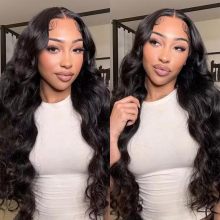 4x4 Body wave en dentelle Perruques avant cheveux humains