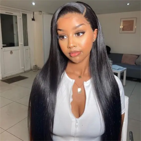 13X4 Lace Front Human Hair Wigs, Transparent Swiss Lace Human Hair Wigs, Virgin Hair Wig For Black Women