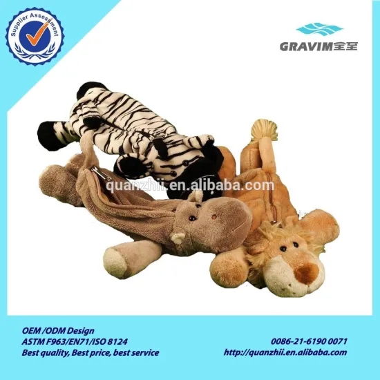 Forest animal plush pencil case