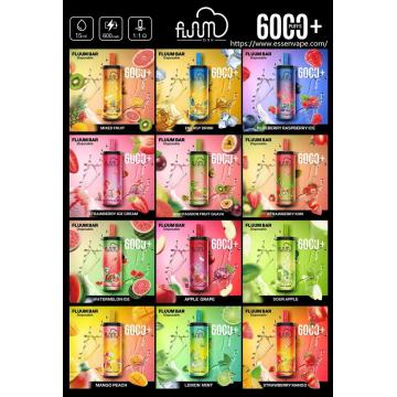 E-rokok peranti vape pakai buang 6k fluum bar