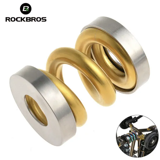 ROCKBROS Bike Bicycle Brompton Shock Absorber Titanium Alloy Spring Rear Shock Ffor Mountain Bike Part Brompton Bike 4 Colors