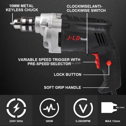High Quality 710W 10mm Corded Impact Drill & Driver