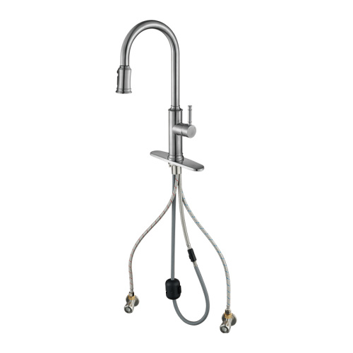 Pull Out Kitchen Faucet single handle 304# Stainless steel Kitchen faucet Manufactory