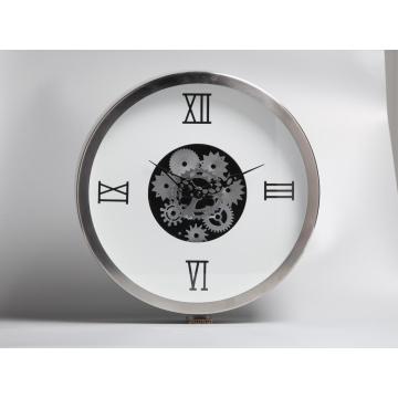 Metal Flower Gear Wall Clock