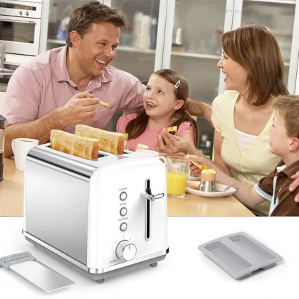 High-Quality Low-Price Black 2-Slice Toaster Oven - Electric Coffee Toaster Kitchen Appliances