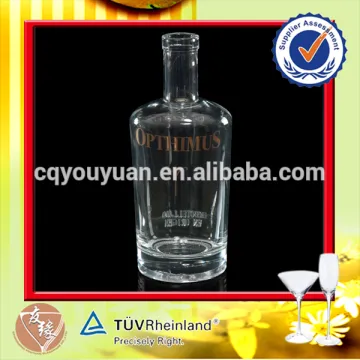 Round Design Hot Selling 700ML Clear Glass Bottle 700ML Alcohol