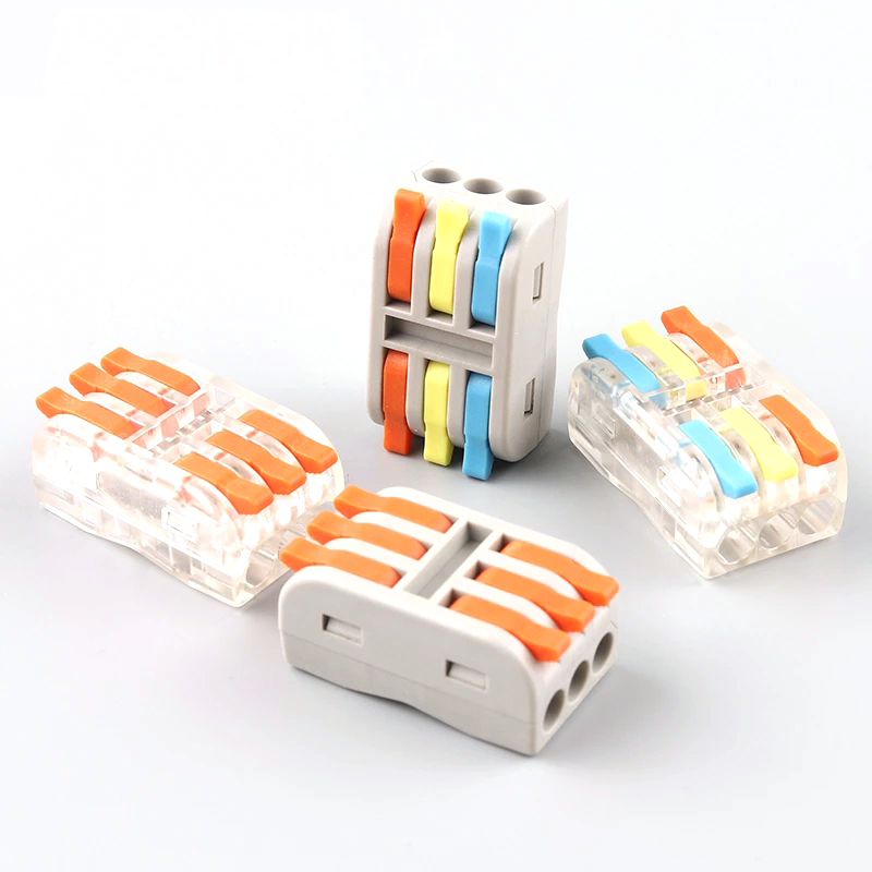 Mini TYPE Boxed 2/3 pin Quick Push-In Wire Connector Universal Compact Terminal Block Small Led Light Cable Splitter connectors