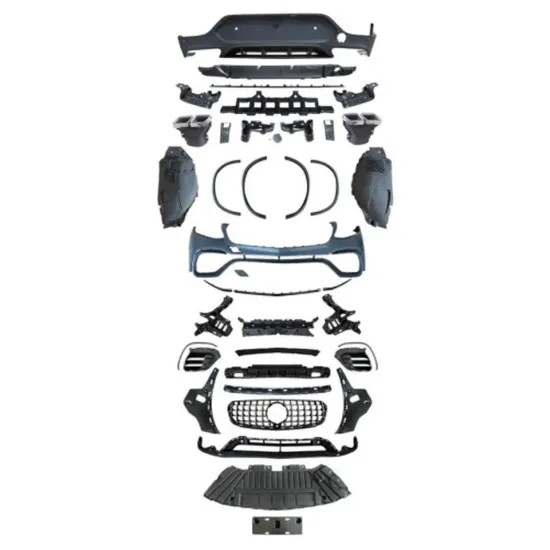 GLC63 AMG Style Front Rear Bumper Diffuser Kit for BENZ X253 GLC Coupe 2018-2020