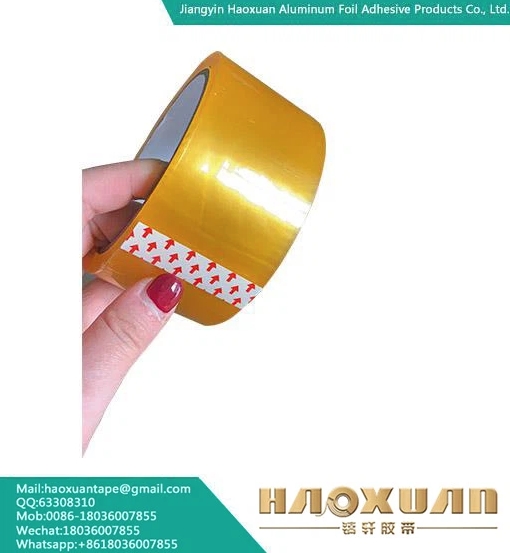 Bandă de ambalare Bopp gălbuie transparentă