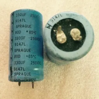 Original imported capacitor electronic 80D 250v330uf copper pin cathode aluminum electrolytic capacitor