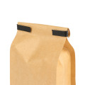 Wholesale Natue Kraft Paper Flat Bottom Coffee Bags