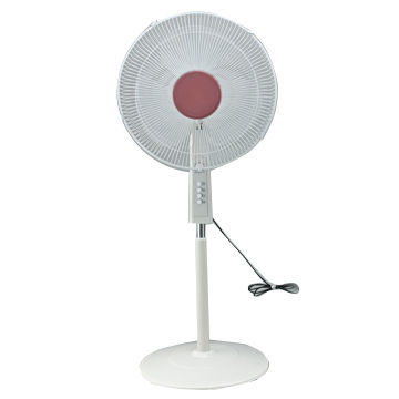 High efficiency and high quality rechargeable stand fan with battery and LED light