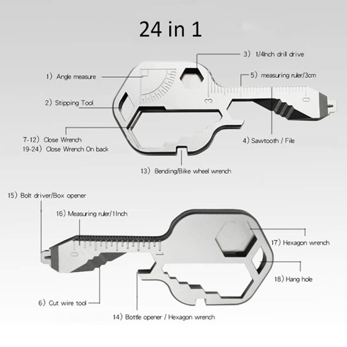 Apribottiglie multifunzione in acciaio inossidabile 24 in 1