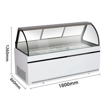 Commercial Glass Door Refrigerator Cooler for Deli Food Display in Supermarkets