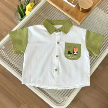 Warna kartun comel menyekat baju bayi kapas