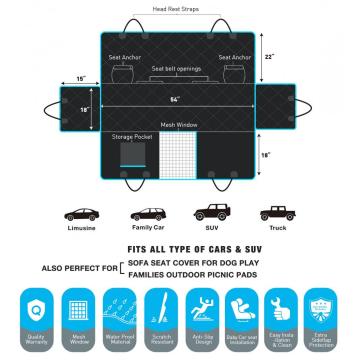 Cubiertas de asiento de coche de perro de hamaca