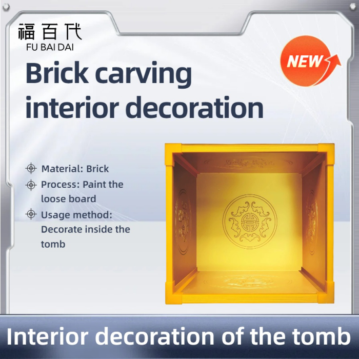 Intérieur de tombe décoratif avec sculptures faciles à installer