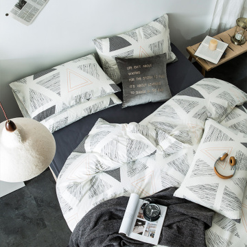Pure cotton printed british style bedroom bedding set