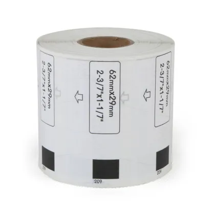 Brother 62x29x800m blank adhesive label paper