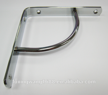 Chrome Min curve metal supporting shef bracket angle corner bracket