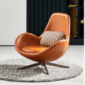 Nordic Egghell Designer Italian Leather Leisure Chair