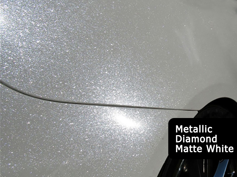 ميتاليك الماس ماتي أبيض سيارة التفاف الفينيل