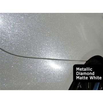 metallic diamond matte white car wrap vinyl