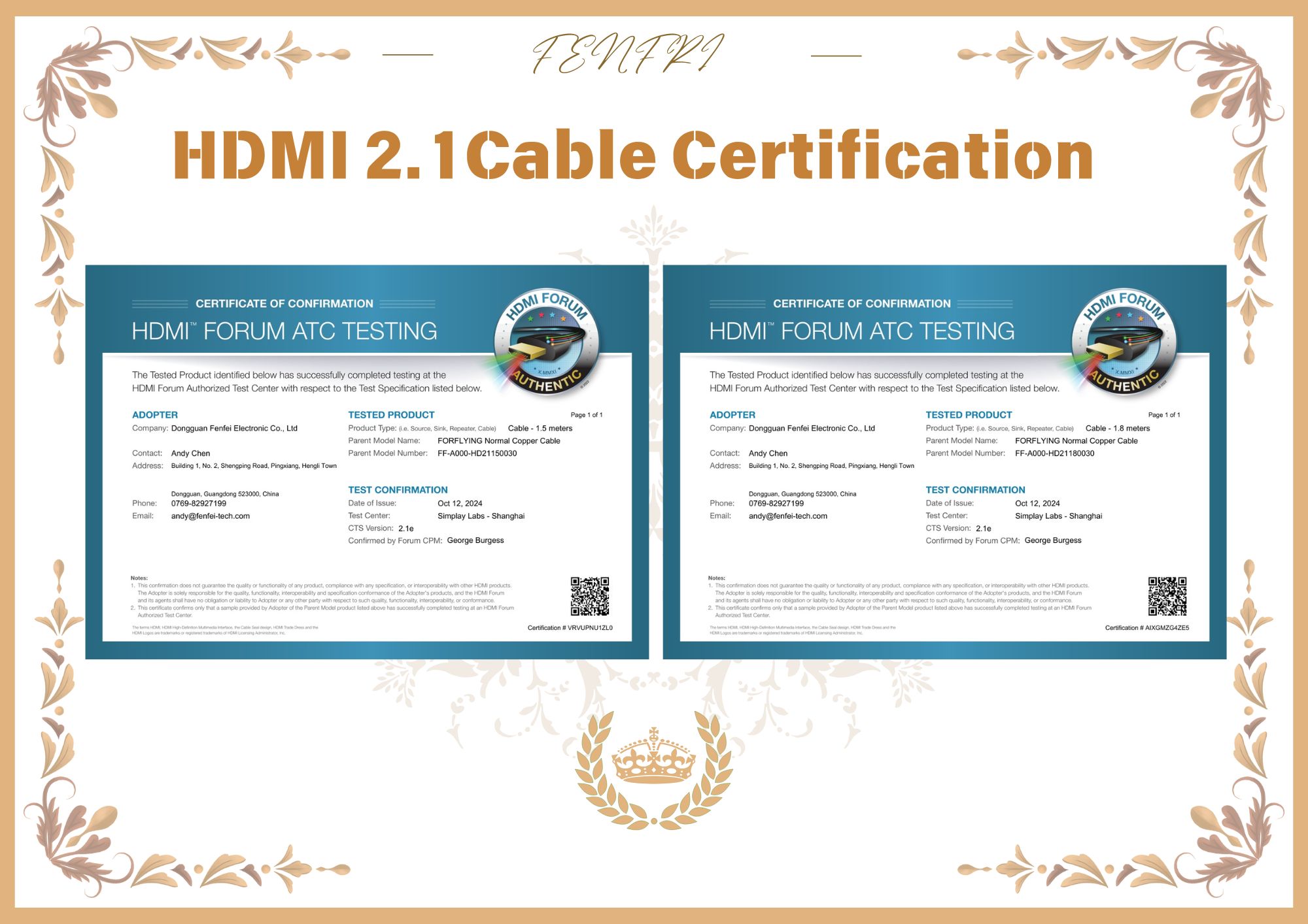 hdmi 2.1 certification