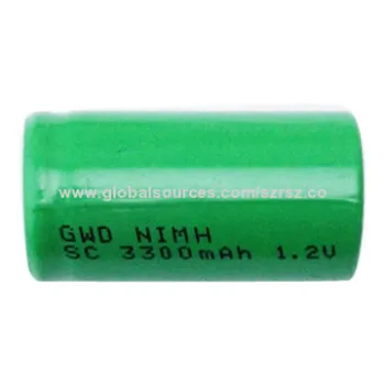 NiMH Battery, 1.2V, 3300mAh Capacity