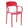 popular Modern Plastic dining armrest Chair with backrest