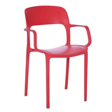 popular Modern Plastic dining armrest Chair with backrest