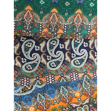 Paisley Tasarım Rayon Challis 30S Baskı Dokuma Kumaş