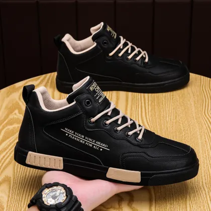 XY New Men's Heightening Casual Leather Shoes for Autumn Business Wear