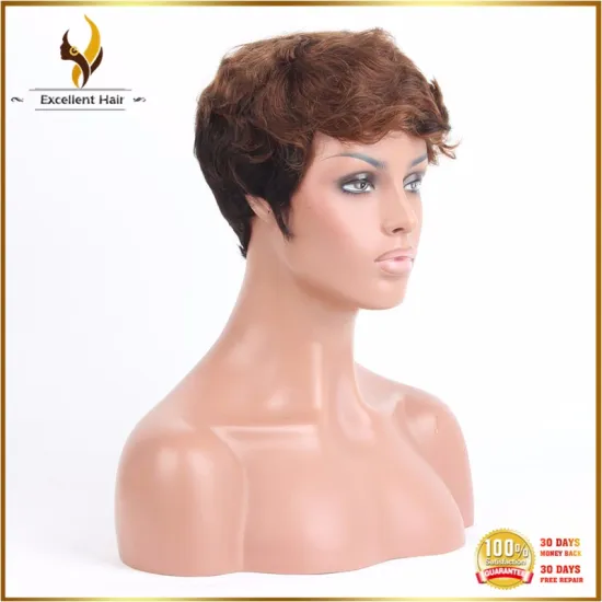 Super cheap indian remy hair 1B/30# mix color machine weft wig