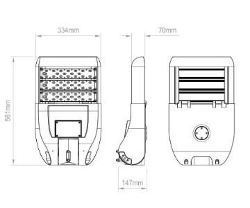 Environmentally friendly Dark Sky Compliant, saving 90W street lamps