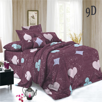 Polyester Woven Plain Pigment Print Girls Bedding Sheets