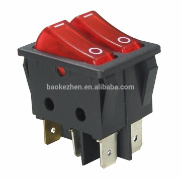 DPDT Double pole double throw T125 momentary rocker switch for electrical appliance factory China