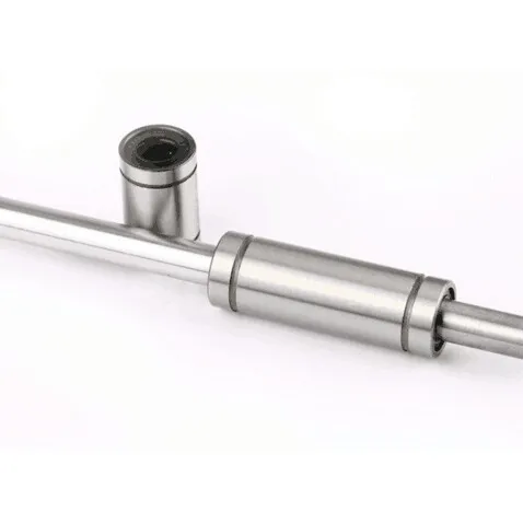 LM8UU Model Linear Slide Rail Square Type with Bearings and Fixing Rings for Automation