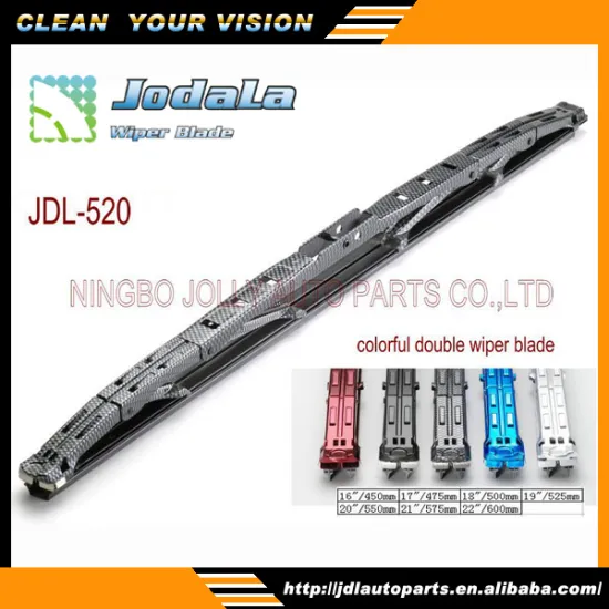 Colored double wiper blades