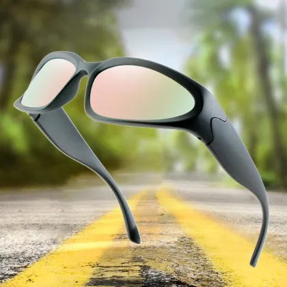 Oval Shape Small Plastic Cycling Men Sport Sunglasses