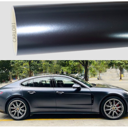 Satin Metallic Storm Blue Car Wrap Vinyl.