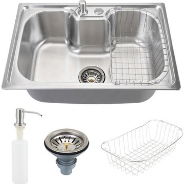 Affordable Stainless Steel Single Bowl Kitchen Sink with Drainboard