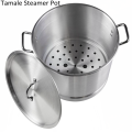 32qt Tamale und Meeresfrüchte Aluminium -Dampfertopf