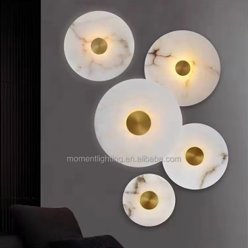 SCONCES dinding LED Alabaster Alabaster Modern 450mm yang disesuaikan untuk berbagai kamar