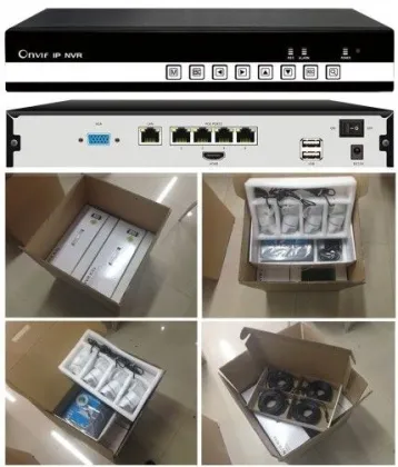 H.264 4ch Poe 1mp Surveillance Camera Systems P2p Video Push Ip Camera