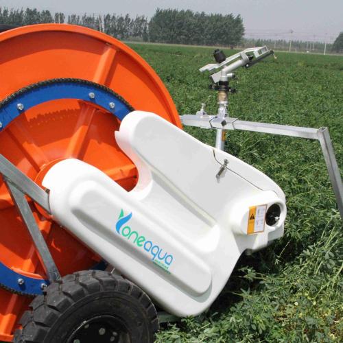 Quickly recyclable, on-demand adjustable, and effortless sprinkler irrigation machine Aquago 50-90