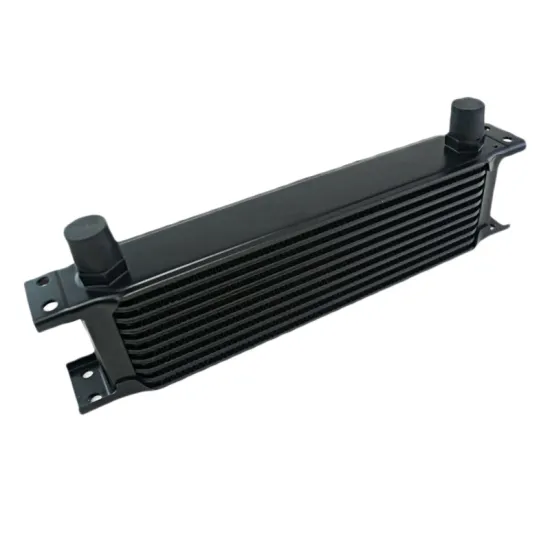 Aluminum Radiator 10 Rows British Type Car Engine Oil Cooler Cooling Radiator Replacement Universal Cooler Black